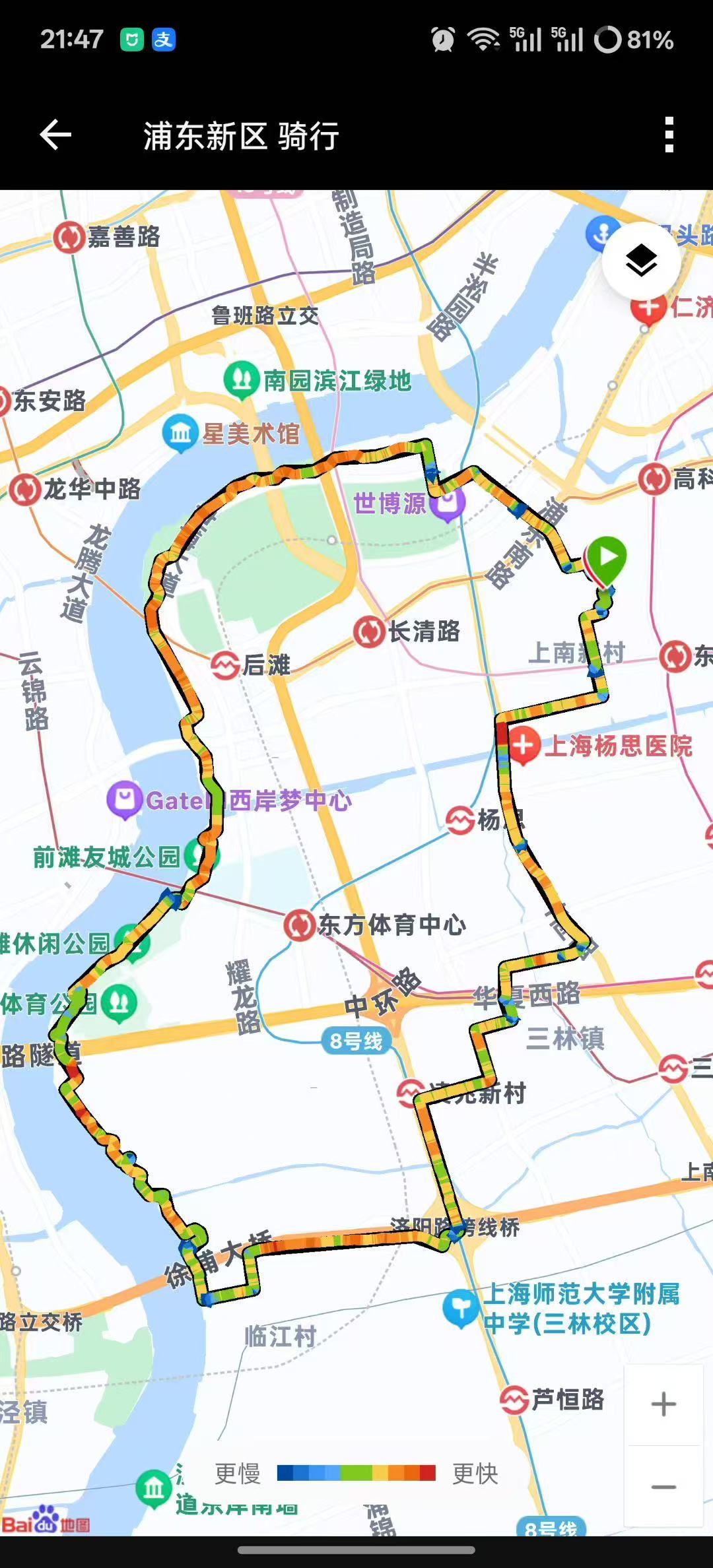 Night cycling in Shanghai