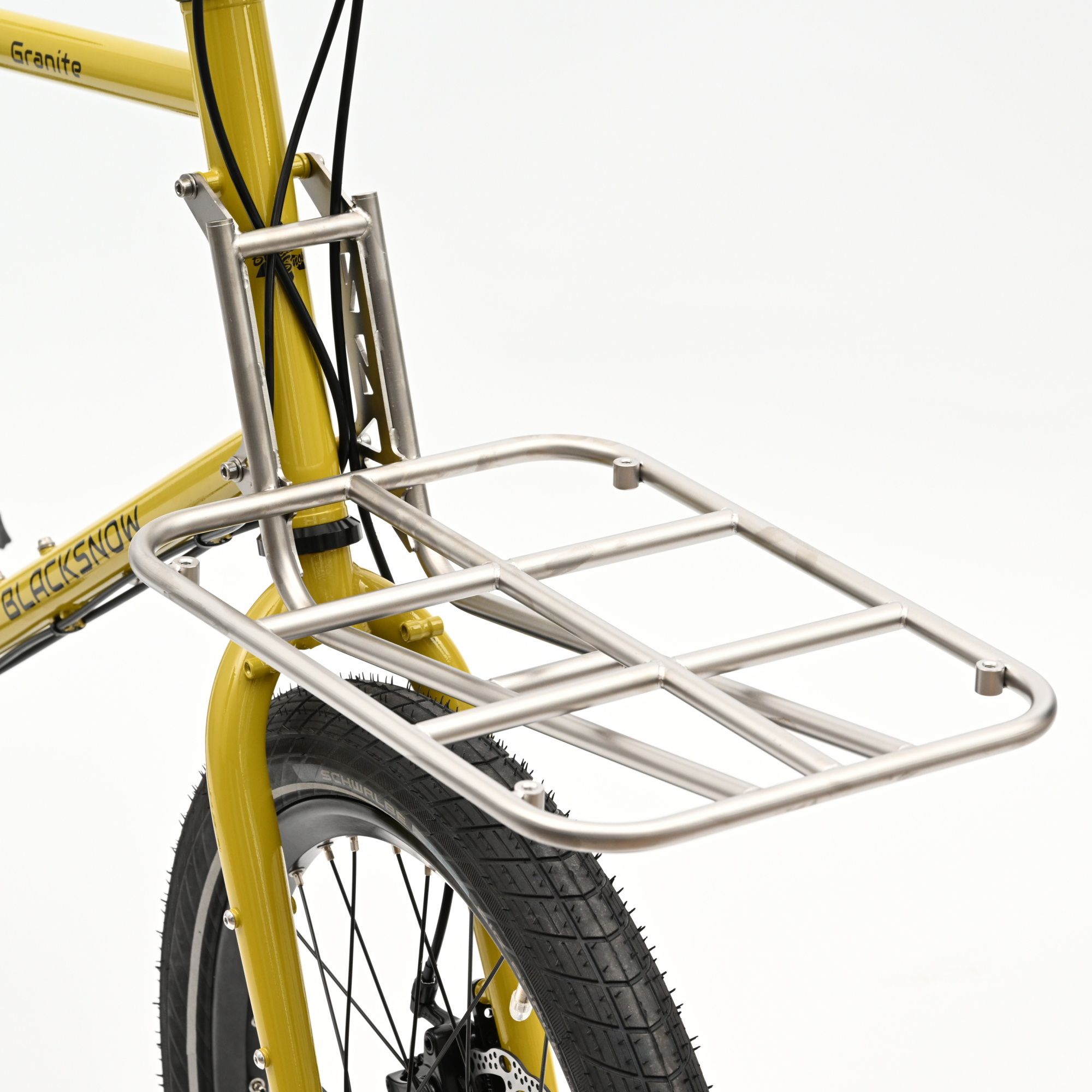 Detail of rack mounting points and braze-ons