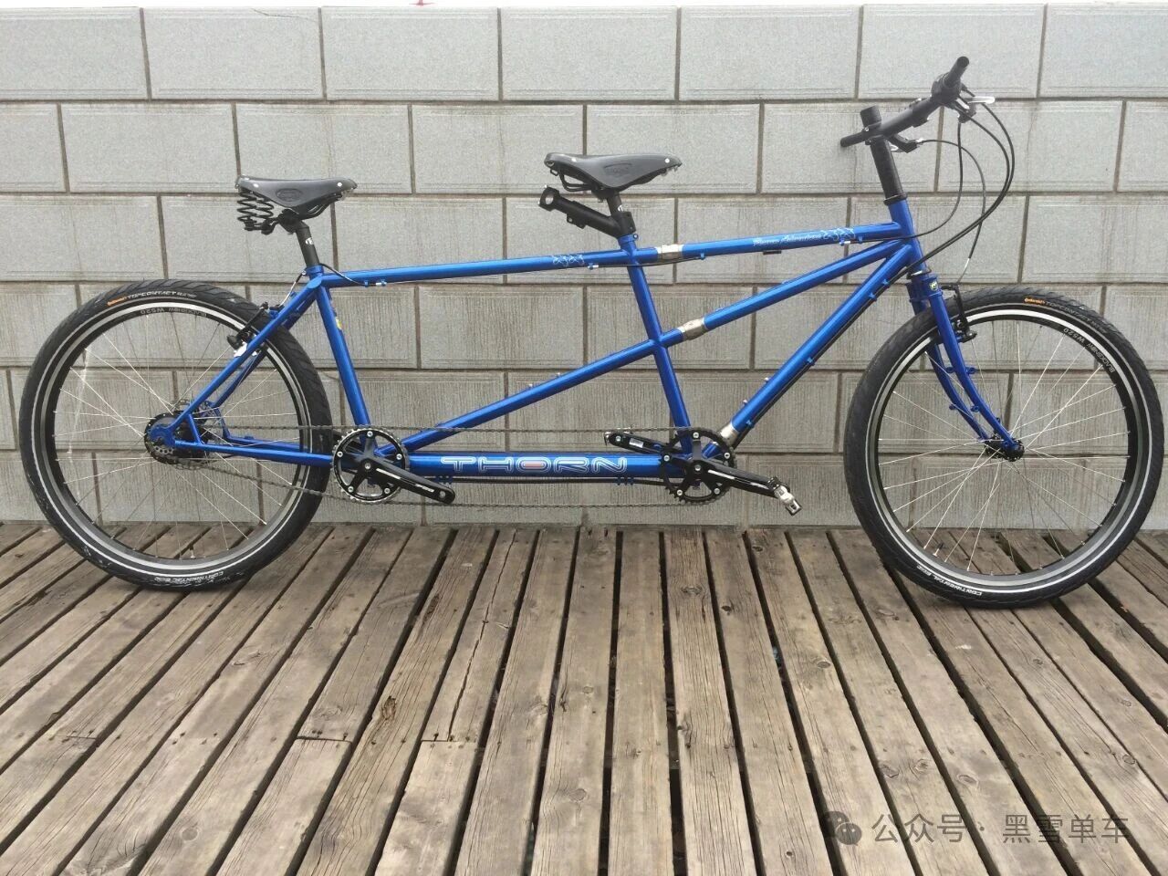 Detail of early tandem frame assembly